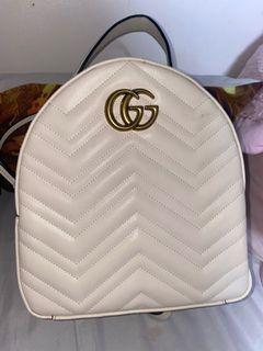 Preloved Gucci white mini backpack