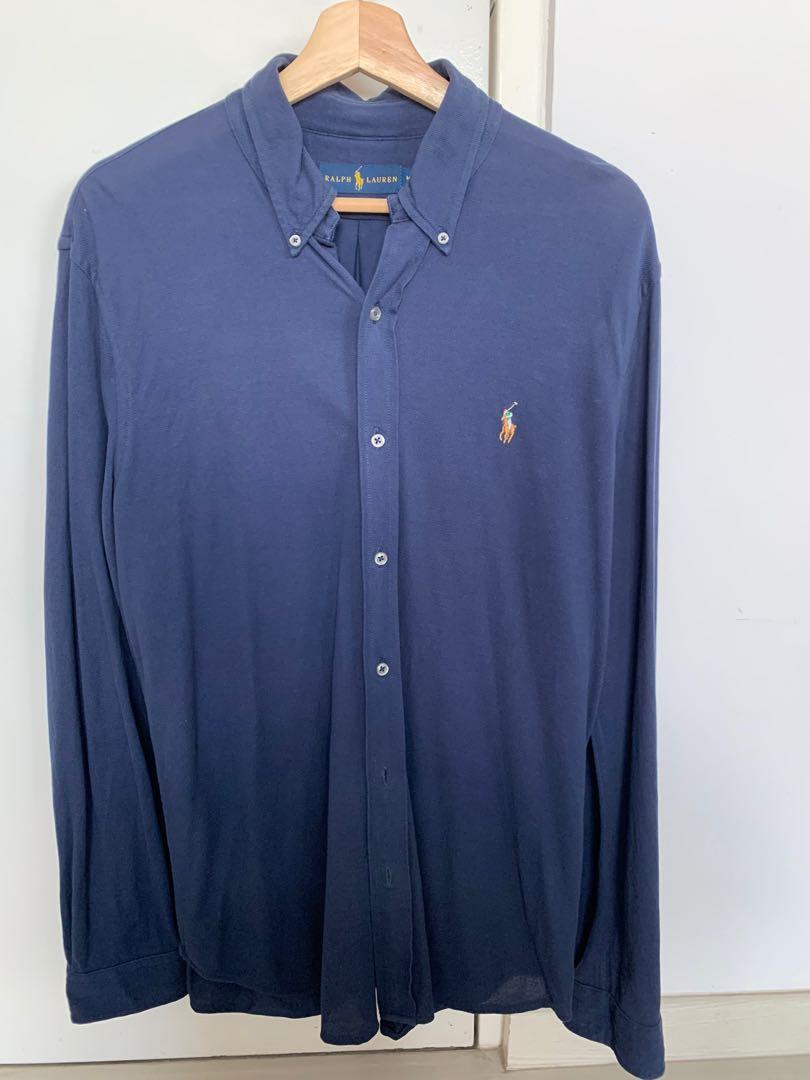 Ralph Lauren Mens Knit Oxford - Dark Blue size m