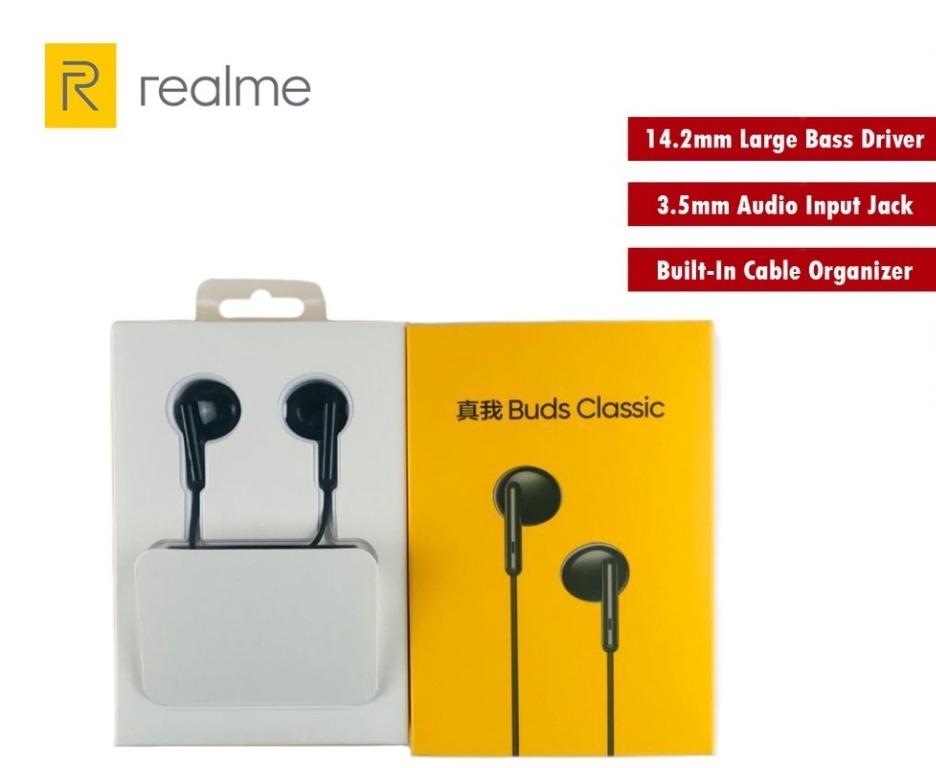 Realme Buds Classic Wired Earphones with HD Microphone Black, Hi