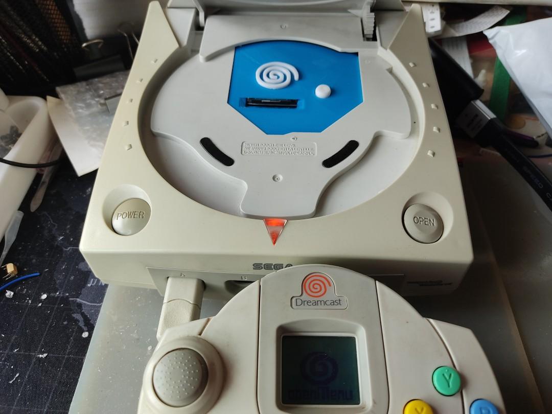 Sega Dreamcast + GDEMU + Blue Cover., Video Gaming, Video Game Consoles,  Others on Carousell