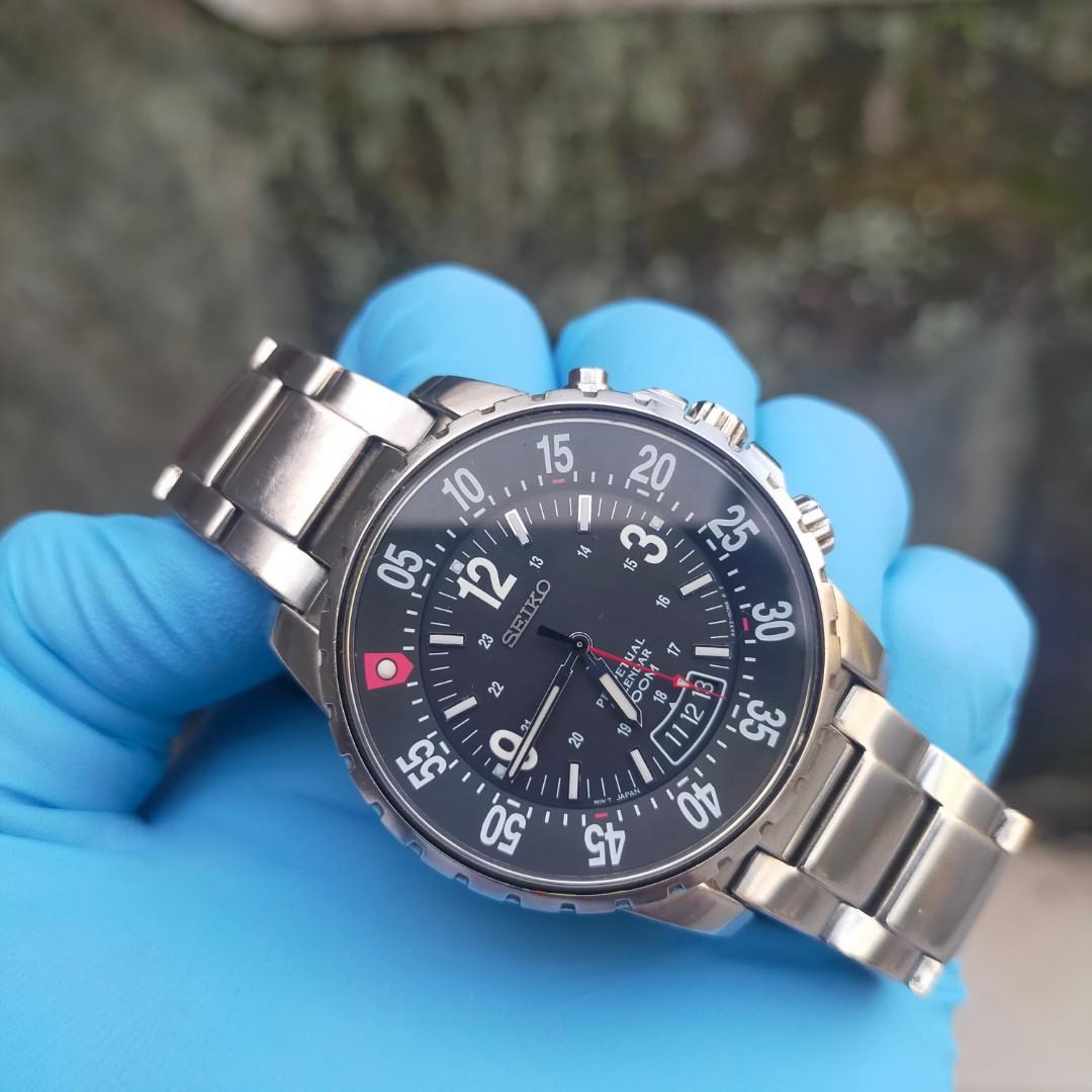 SEIKO PERPTUAL CALENDER CAL.6A32 00K0 Fesyen Pria Jam Tangan di