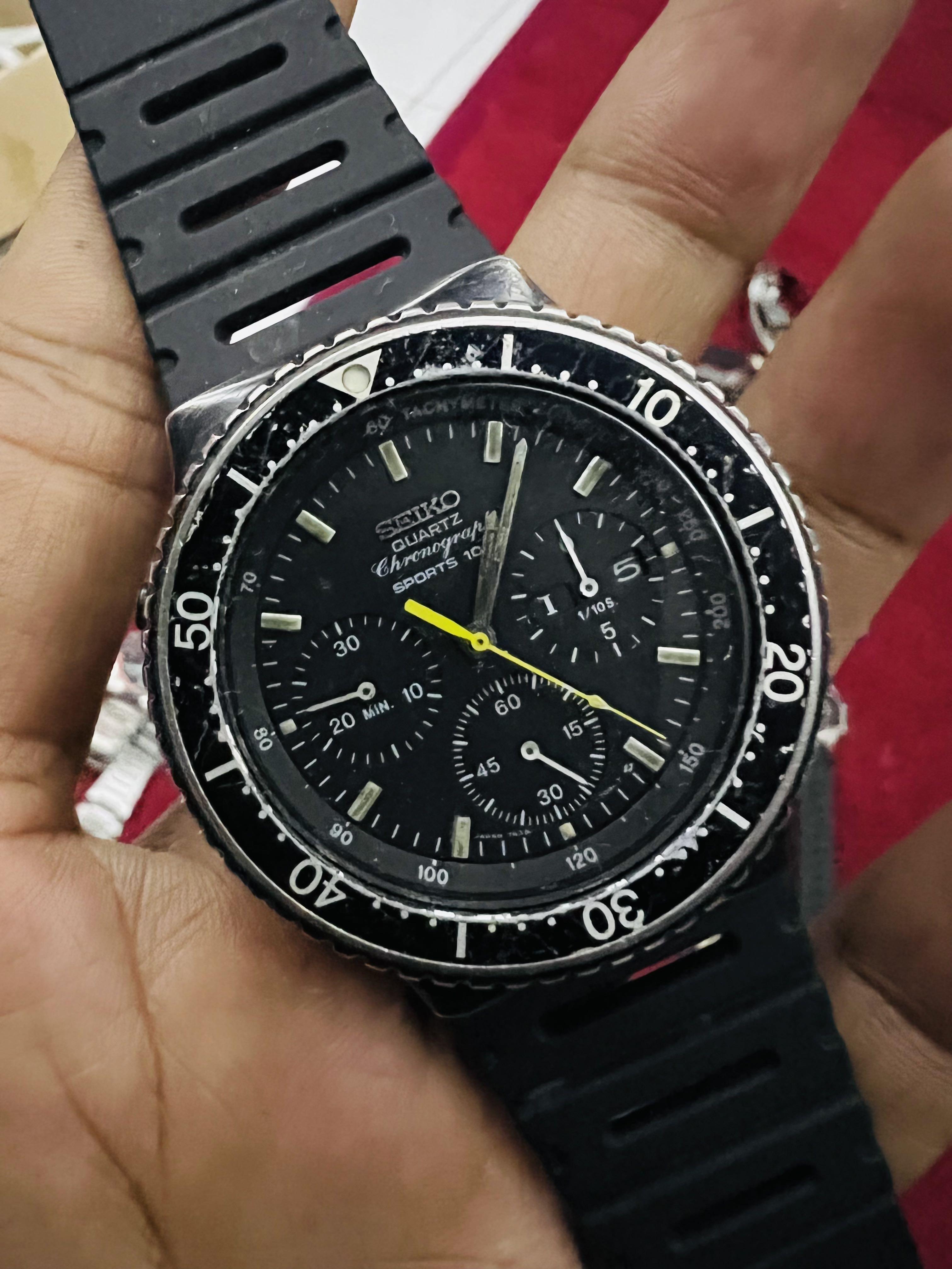 Seiko Quartz Chronograph Sport 100 7A38-7080, Men's Fashion, Watches &  Accessories, Watches on Carousell