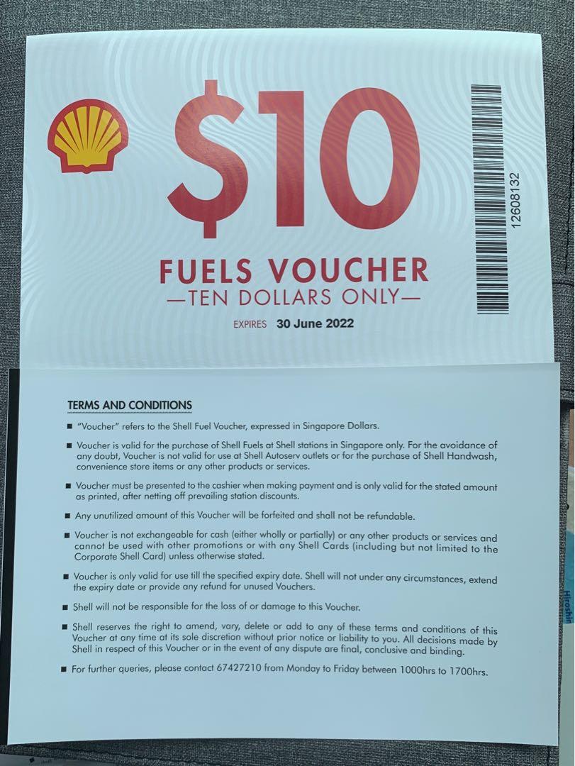 Shell Fuels Vouchers, Tickets & Vouchers, Vouchers on Carousell