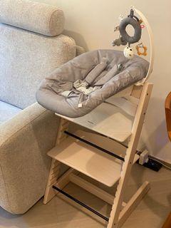 Stokke high chair new born set 99%new （not include chair)