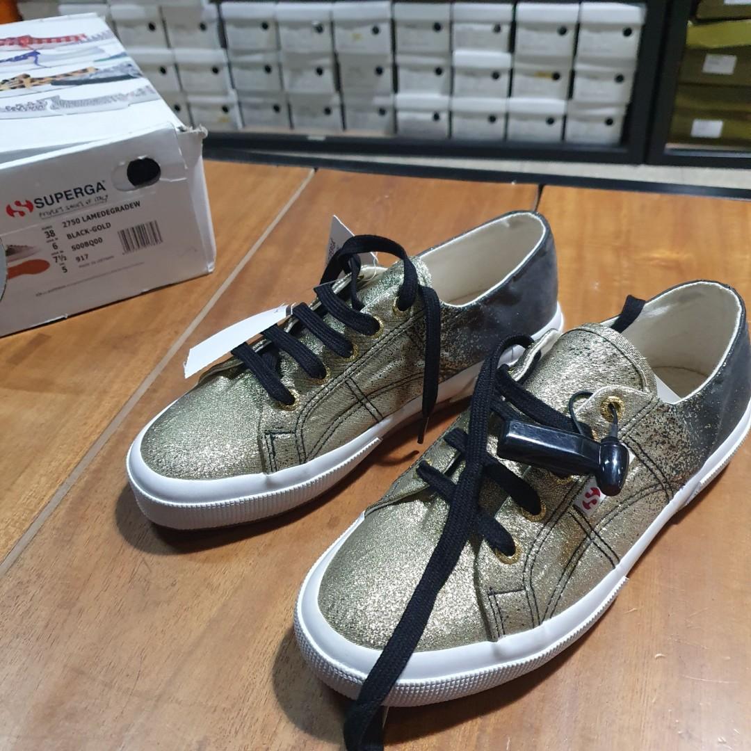 Superga outlet black gold