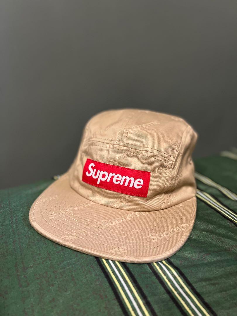 Supreme Jacquard Logos Twill Camp Cap, 男裝, 手錶及配件, 棒球帽