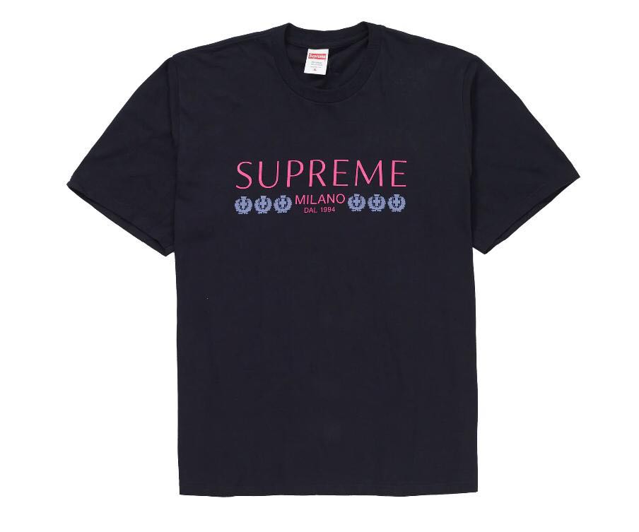 Supreme Milano Tee Navy, Men's Fashion 