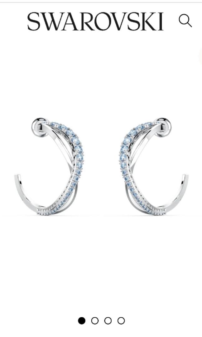 Swarovski blue hoop earrings deals