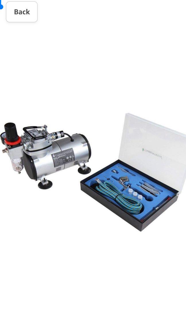 TIMBERTECH Airbrush Kit with Compressor, Multi-purpose Airbrush Compressor  Set, Dual Action Gravity Feed Airbrush Kit with Airbrush Gun Hose for  Airbrush Art, Tattoo, Makeup, Cake Decorating, Hobbies & Toys, Stationery &  Craft