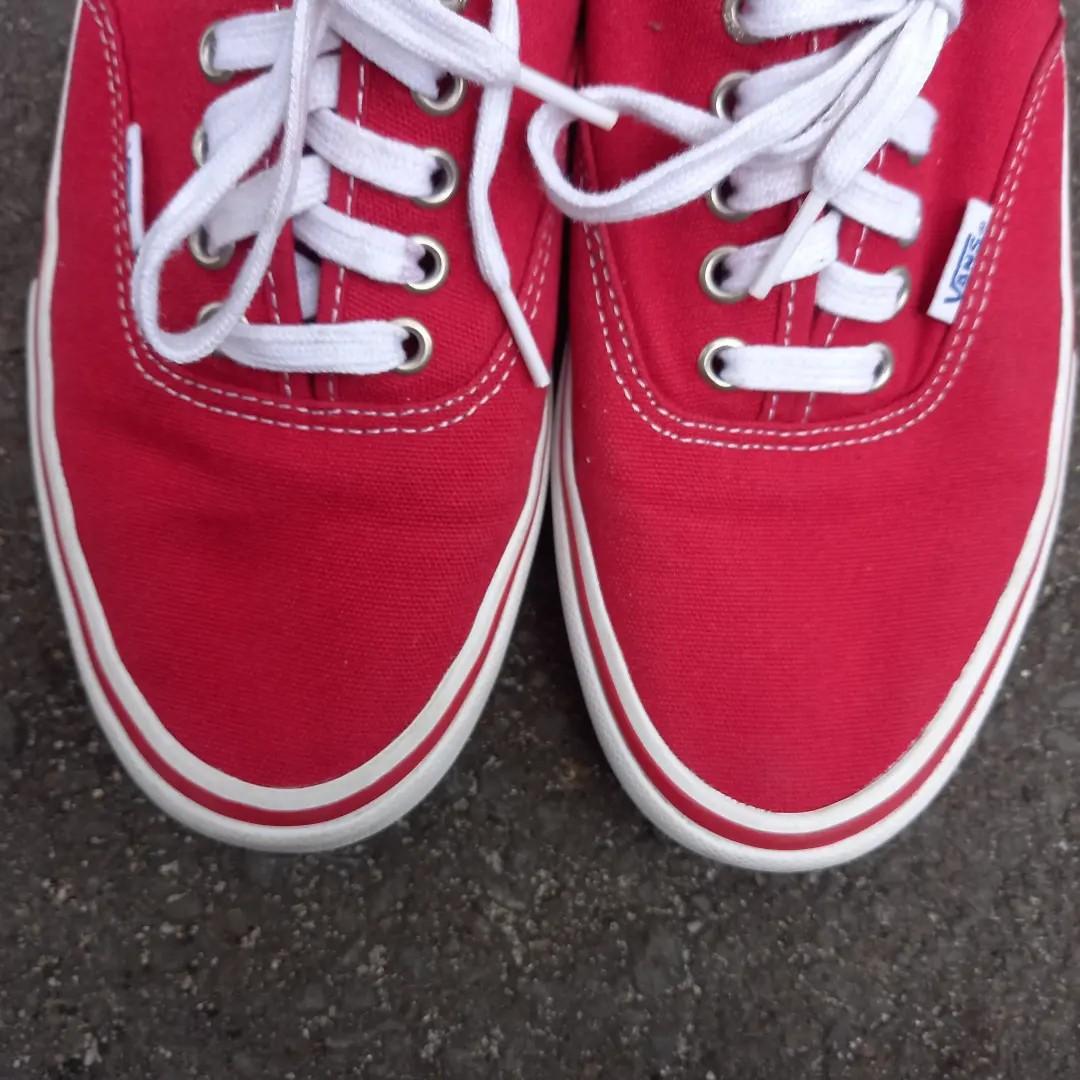scarlet red vans