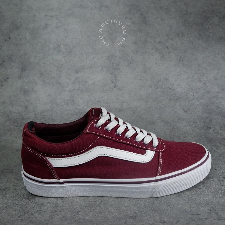 Vans Maroon Old Skool, Men's Fashion, Footwear, Sneakers on Carousell