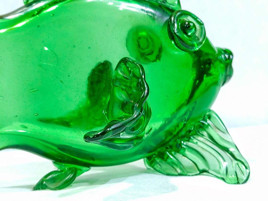 Vintage Green Glass Fish, Hobbies & Toys, Memorabilia & Collectibles, Vintage Collectibles on