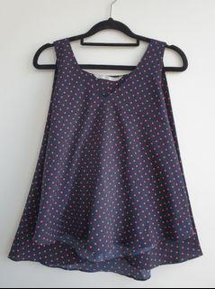 Zara polka dot top Size M