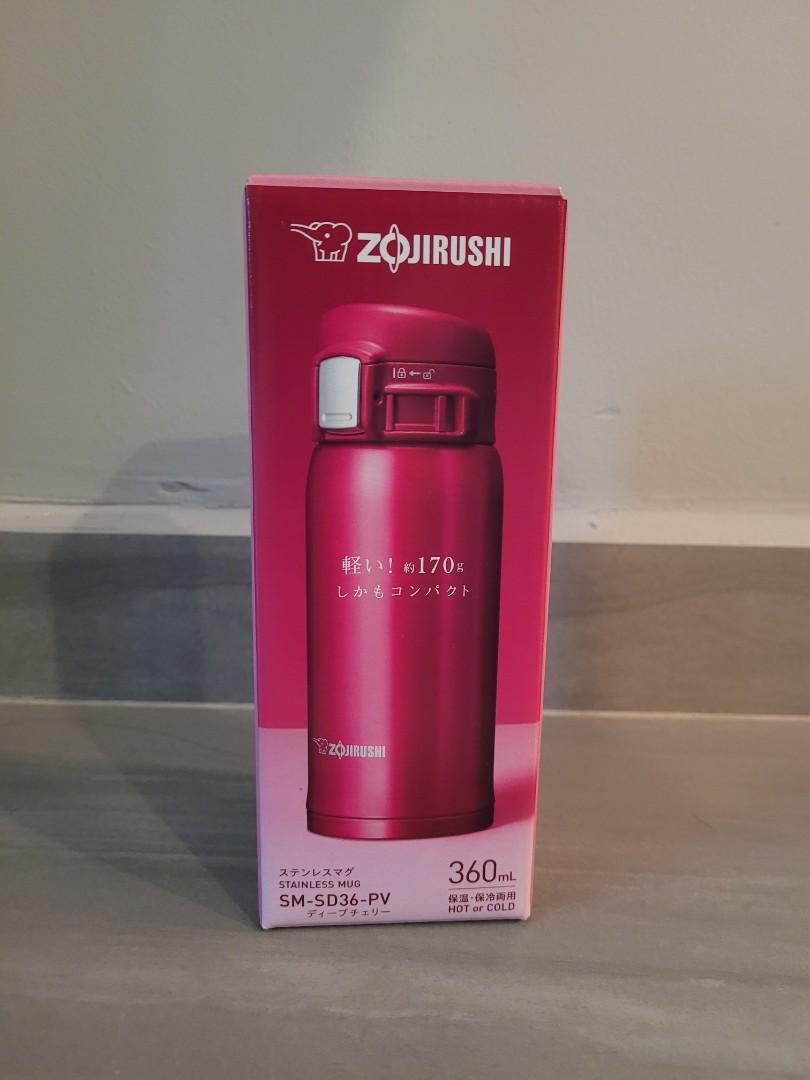 Zojirushi One Touch Open Pink Thermal Mug, Furniture & Home Living, Kitchenware & Tableware