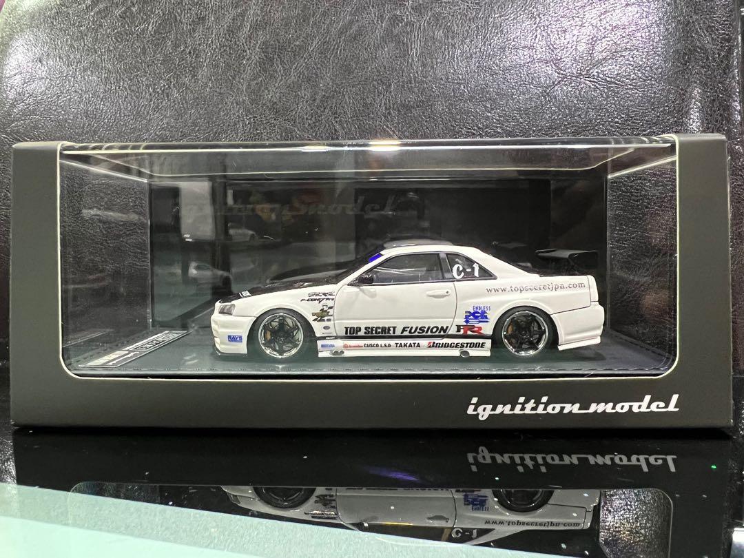 1/43 IGNITION MODEL TOP SECRET GT-R (BNR34) White on Carousell