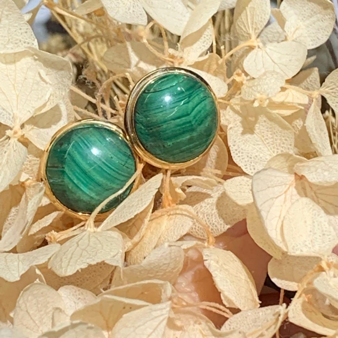 Gold malachite hotsell earrings