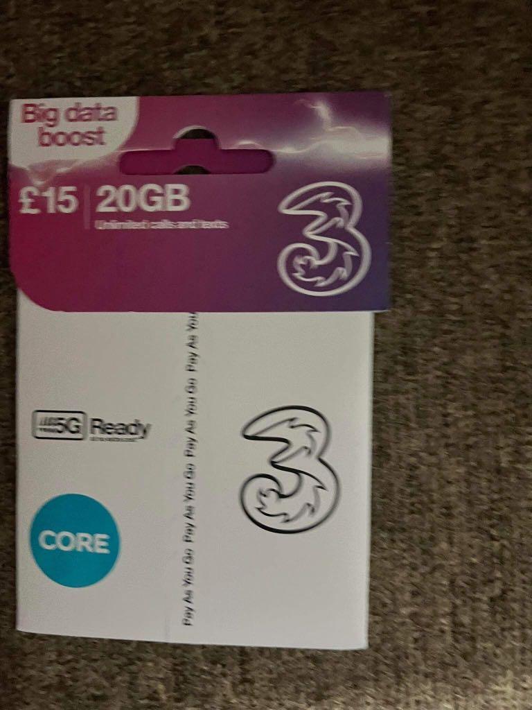 3 Uk 🇬🇧 SIM cards (Category: Sim Cards) located in Cavite. Submitted by prelovedmystuff (Listing ID 1148970426, Image 2). Description: .