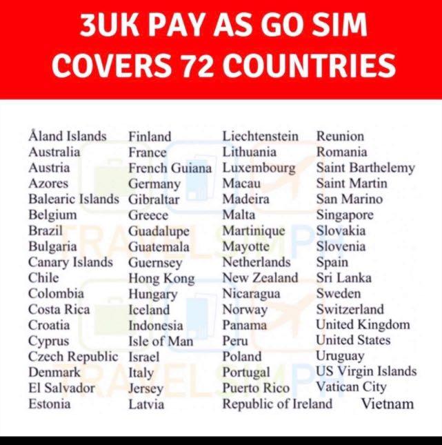 3 Uk 🇬🇧 SIM cards (24GB) (Category: Sim Cards) located in Cavite. Submitted by prelovedmystuff (Listing ID 1148969979, Image 3). Description: 3 Uk SIM cards on hand. .