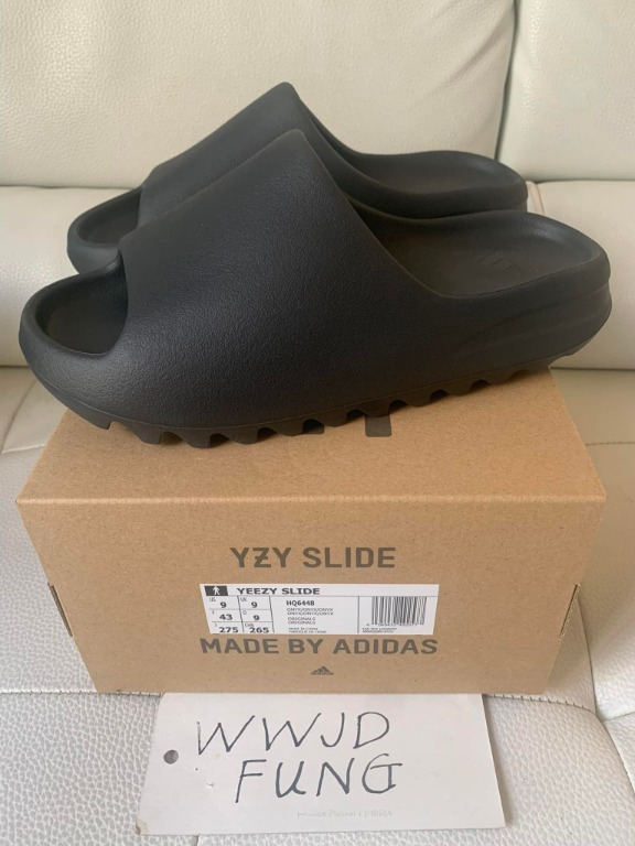 adidas YEEZY SLIDE ONYX not PURE OCHRE UK9 HQ6448, 男裝