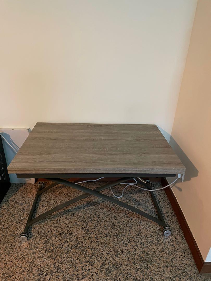 Adjustable height table w folding top Furniture Home Living