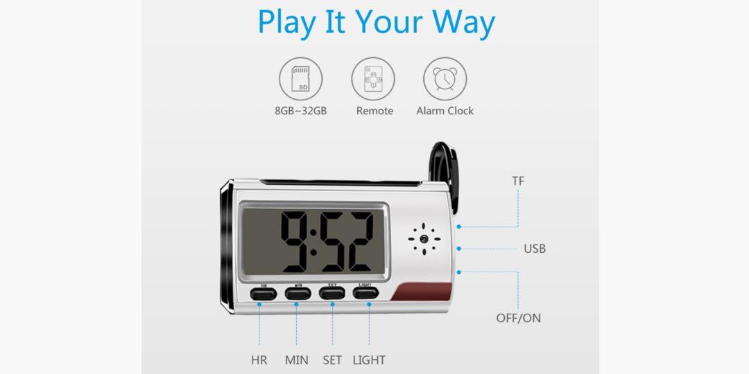 Aisoul Hidden Camera Clock Spy Camera Long Time Video Recording