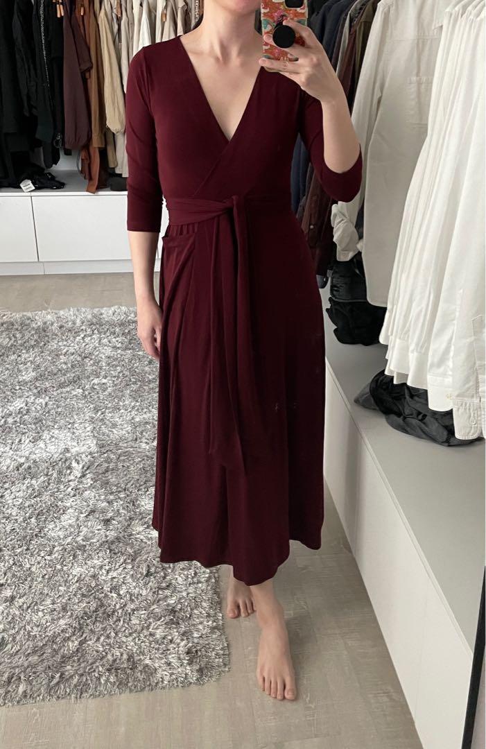 ASOS Midi dress (US 6) Dark Maroon 