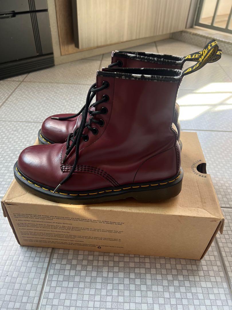 Girls red dr martens shop
