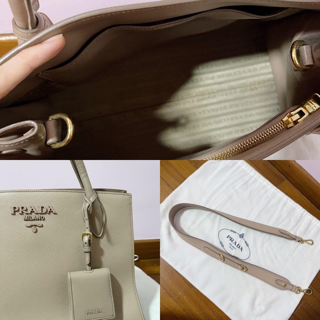 Powder Pink Medium Saffiano Leather Prada Monochrome Bag