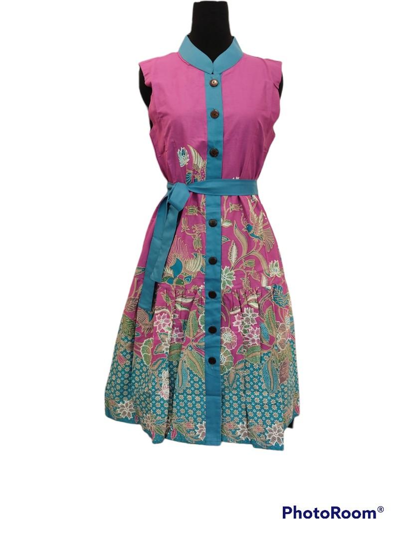 Batik dress in Classic and unique motif, women's office dress, casual dress.,  Women's Fashion, Dresses & Sets, Dresses on Carousell