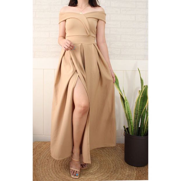 Gown store beige color