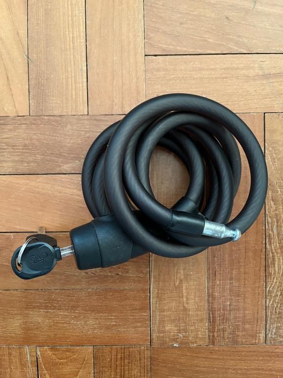 Bike lock 2m long 12mm thick cable. Sports Equipment Bicycles Parts Parts Accessories on Carousell