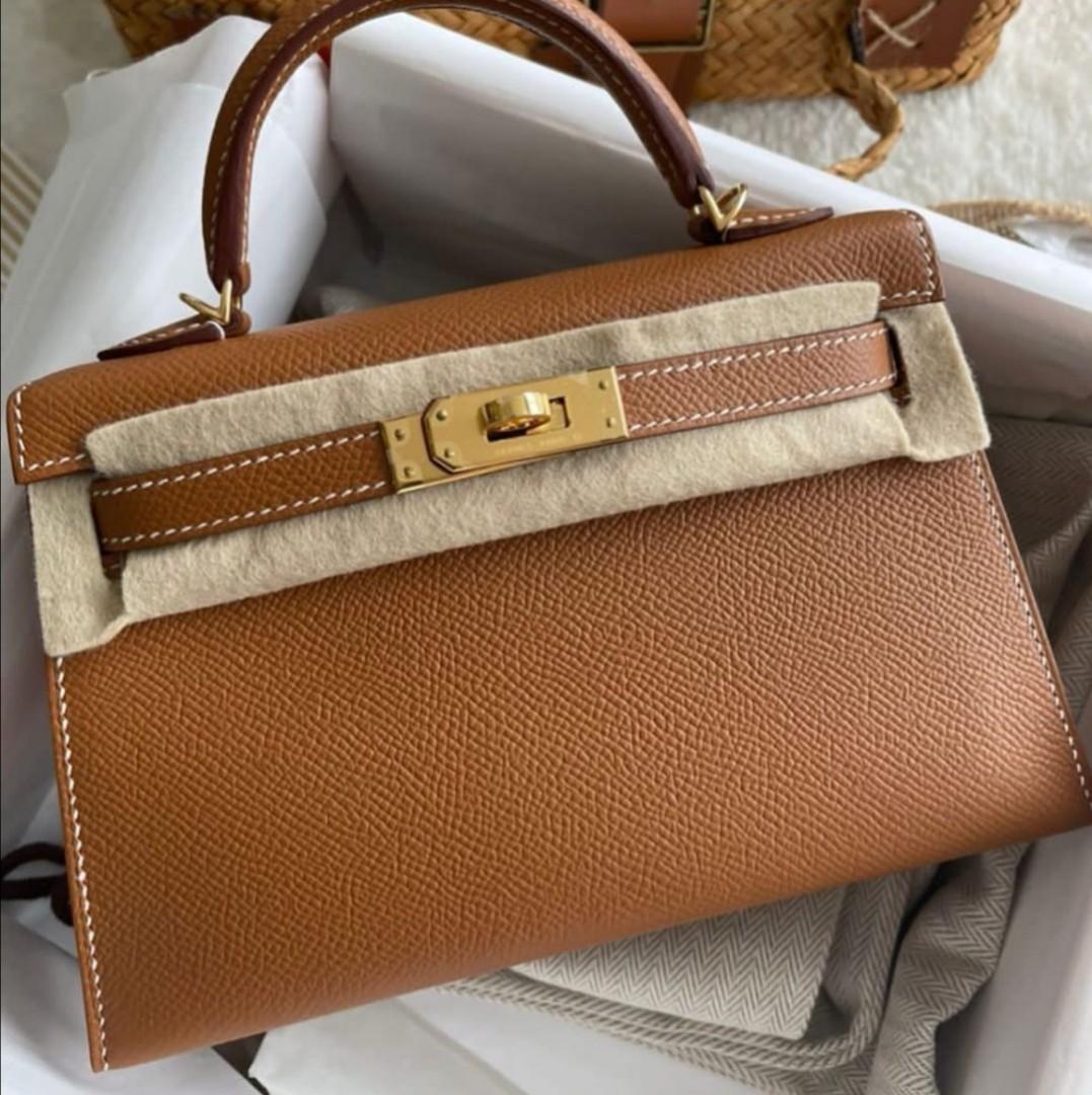 Kelly To go gold epsom ghw, Luxury, Bags & Wallets on Carousell
