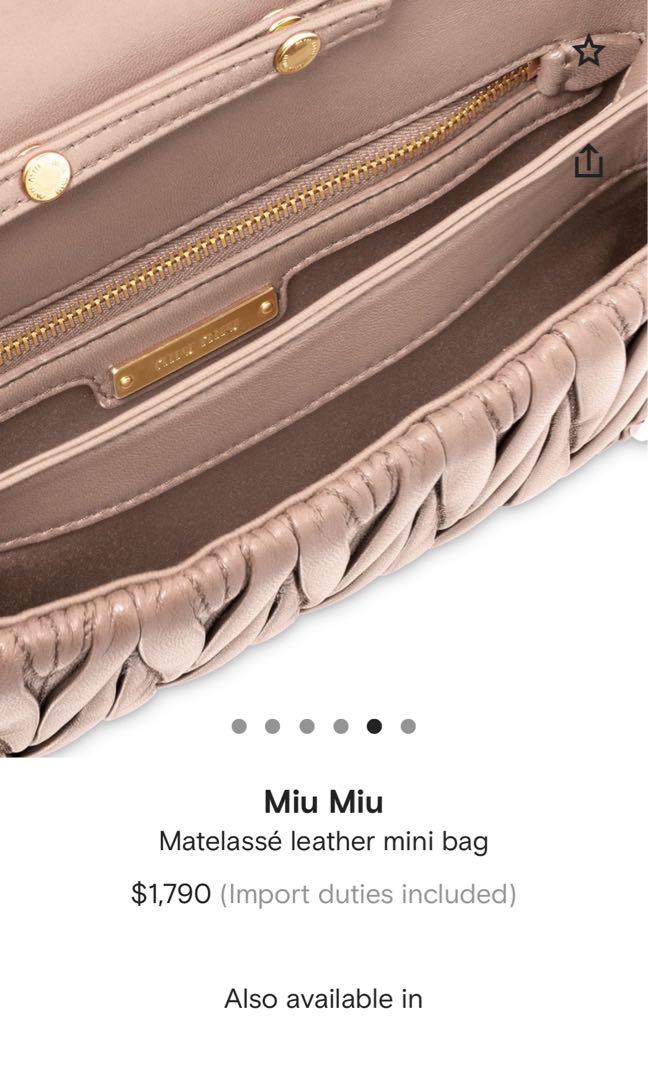Miu miu sales clutch sale