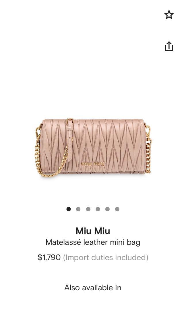 Miu miu clutch sale discount