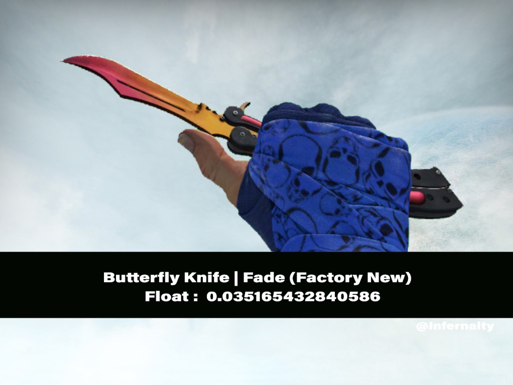 Butterfly Knife Fade FN CSGO SKINS KNIVES, Video Gaming, Gaming