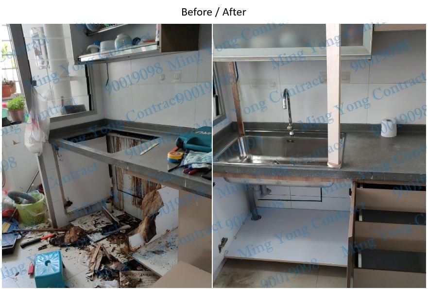 Cabinet Repair (Category: Handyman and Drilling Services) located in Singapore. Submitted by handysuperman (Listing ID 1148996225, Image 3). Description: Want to renovate your kitchen? Need to install new cooker hood, basin and cabinets? No worries, we provide such services! Please contact us at 90019098 or through carousell for more inquiries..