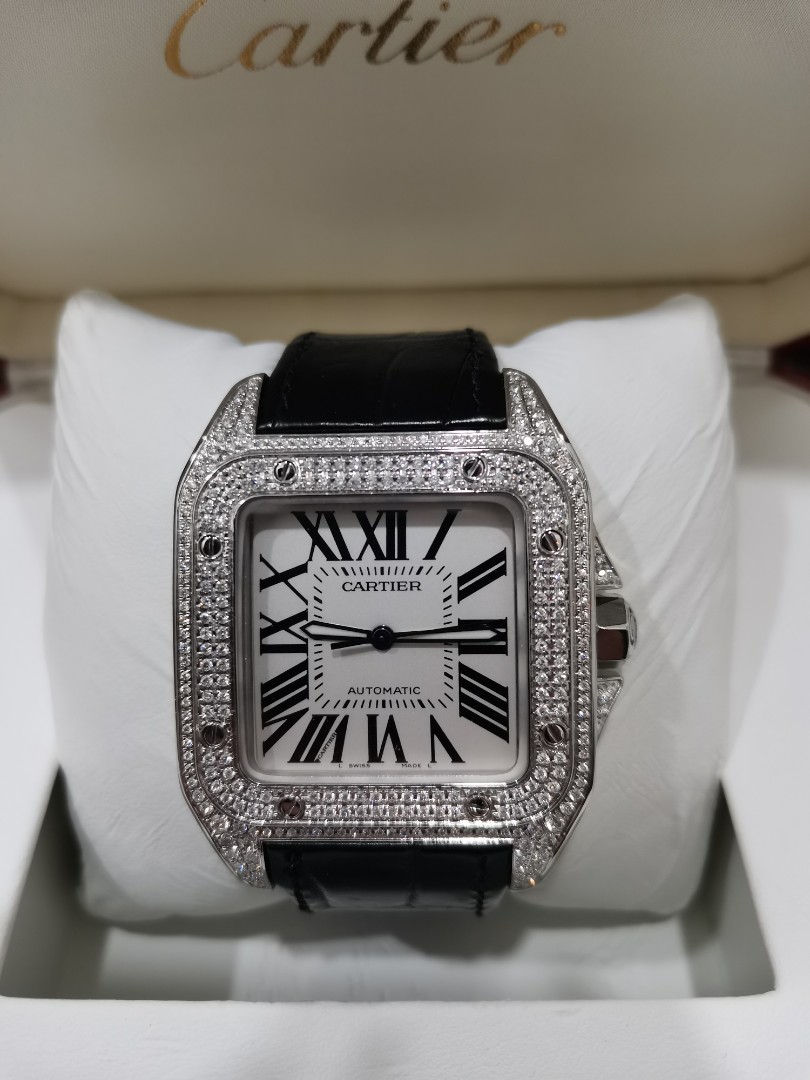 Cartier Santos 100 XL diamond