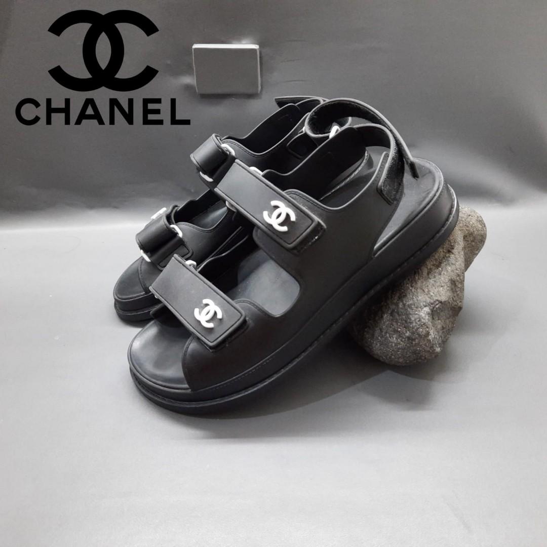 chanel wave sandals