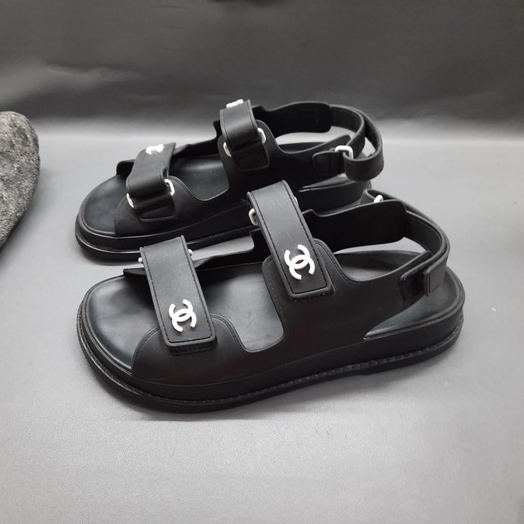 chanel wave sandals