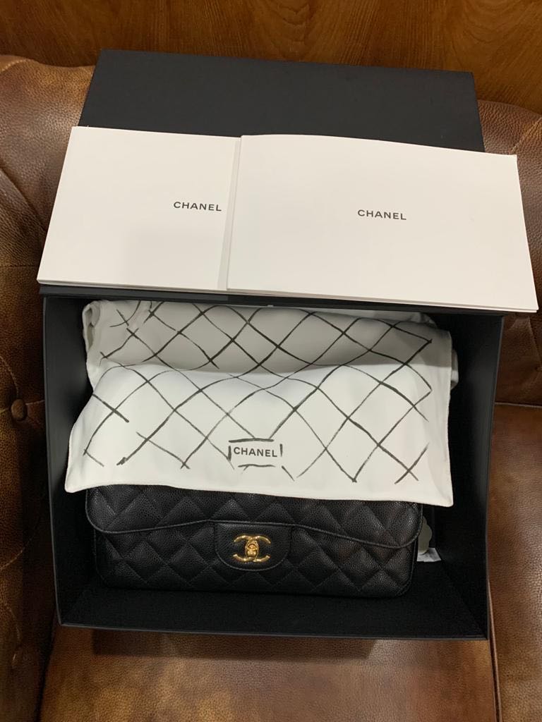 Chanel jumbo dust clearance bag