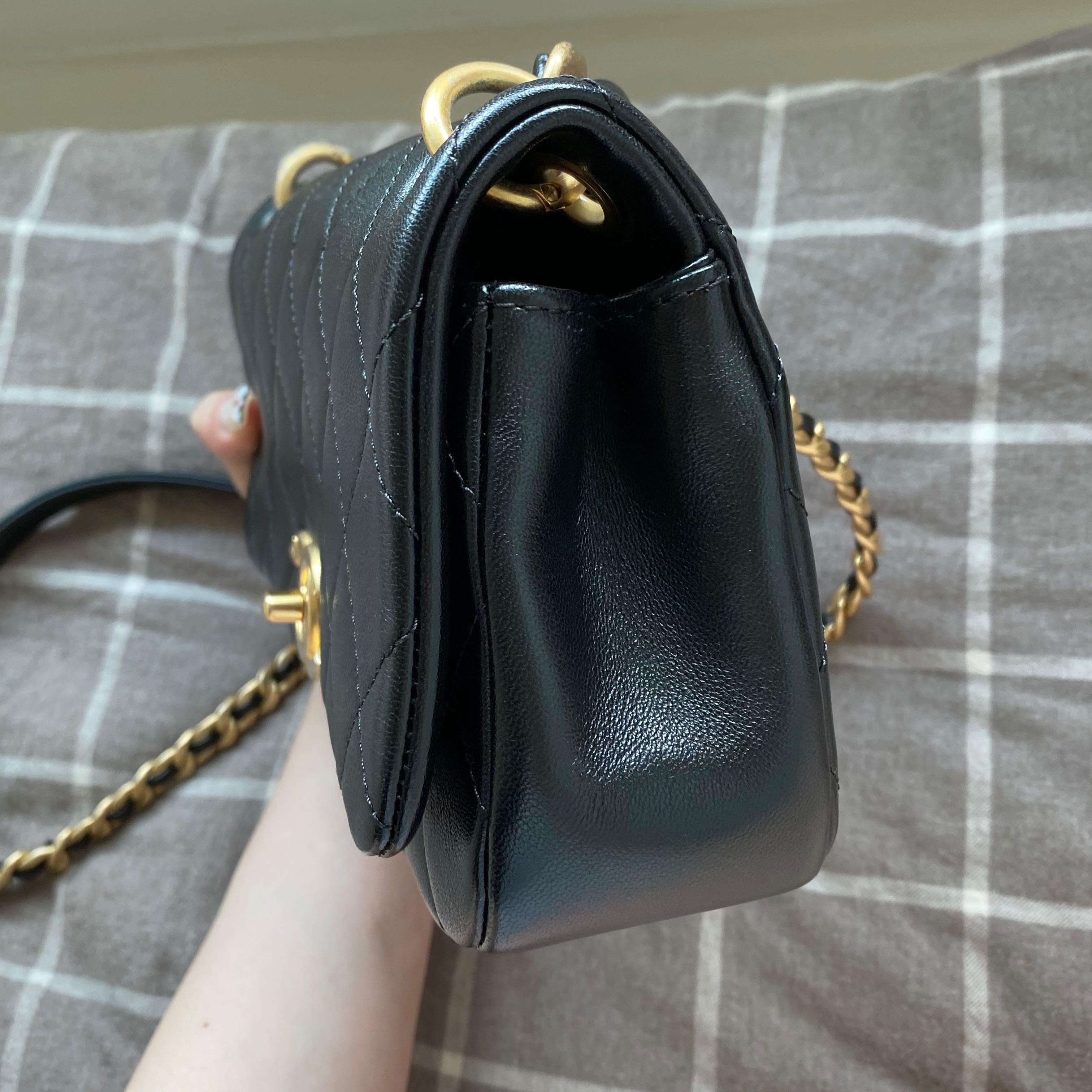 Chanel Flap bag (Category: Bags & Wallets) located in Singapore. Submitted by woreoncenontwice (Listing ID 1149020249, Image 3). Description: full set condition as pic highly sought after piece that you couldnt hv get without reserving with SA Vintage chain . able to shoulder carry and sling signature chanel gold black.
