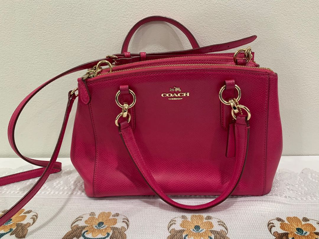 Coach handbag pink color 2025