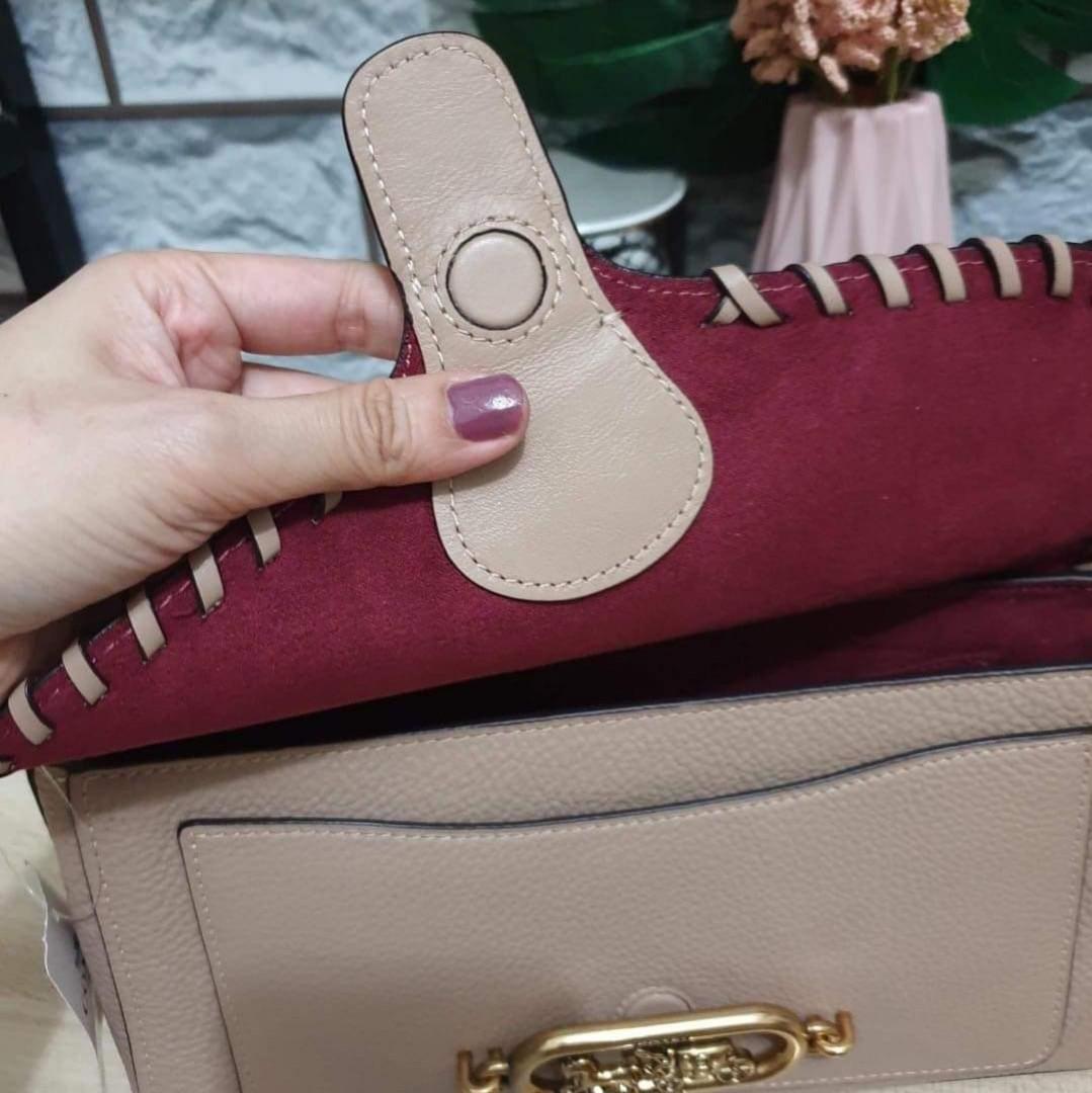 Coach jade shoulder /crossbody bag with whipstitch, Women's Fashion