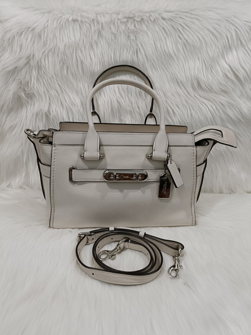 Coach swagger 27 best sale white