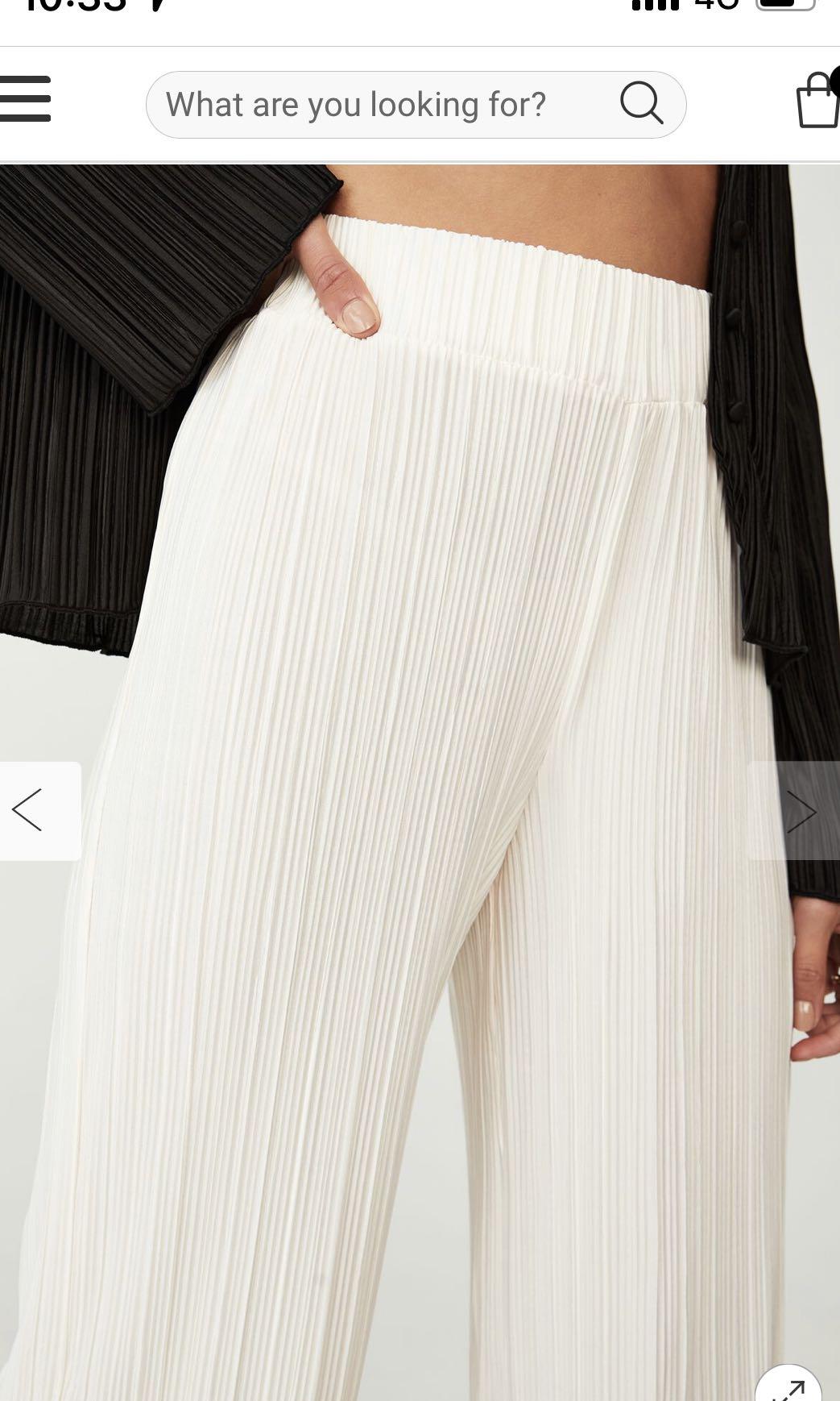 Cotton on petite plisse pants, Women's Fashion, Bottoms, Other Bottoms on  Carousell
