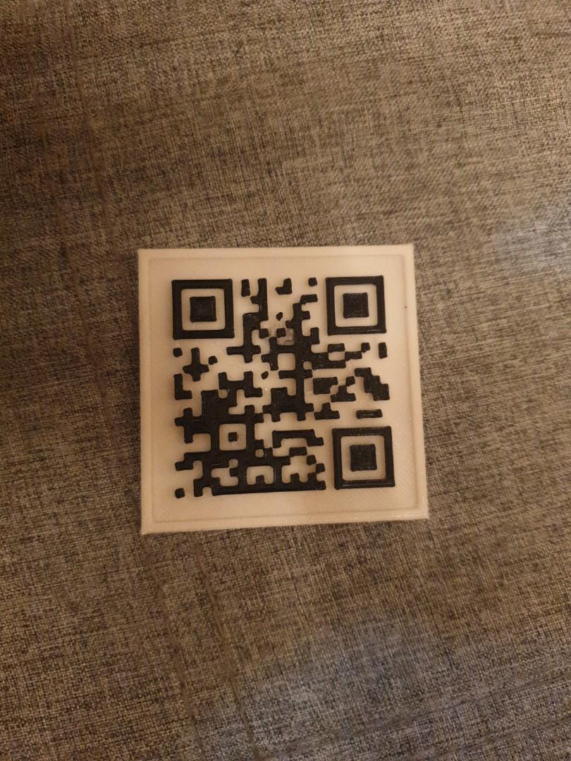 Custom 3D printed QR code, Computers & Tech, Printers, Scanners & Copiers on Carousell