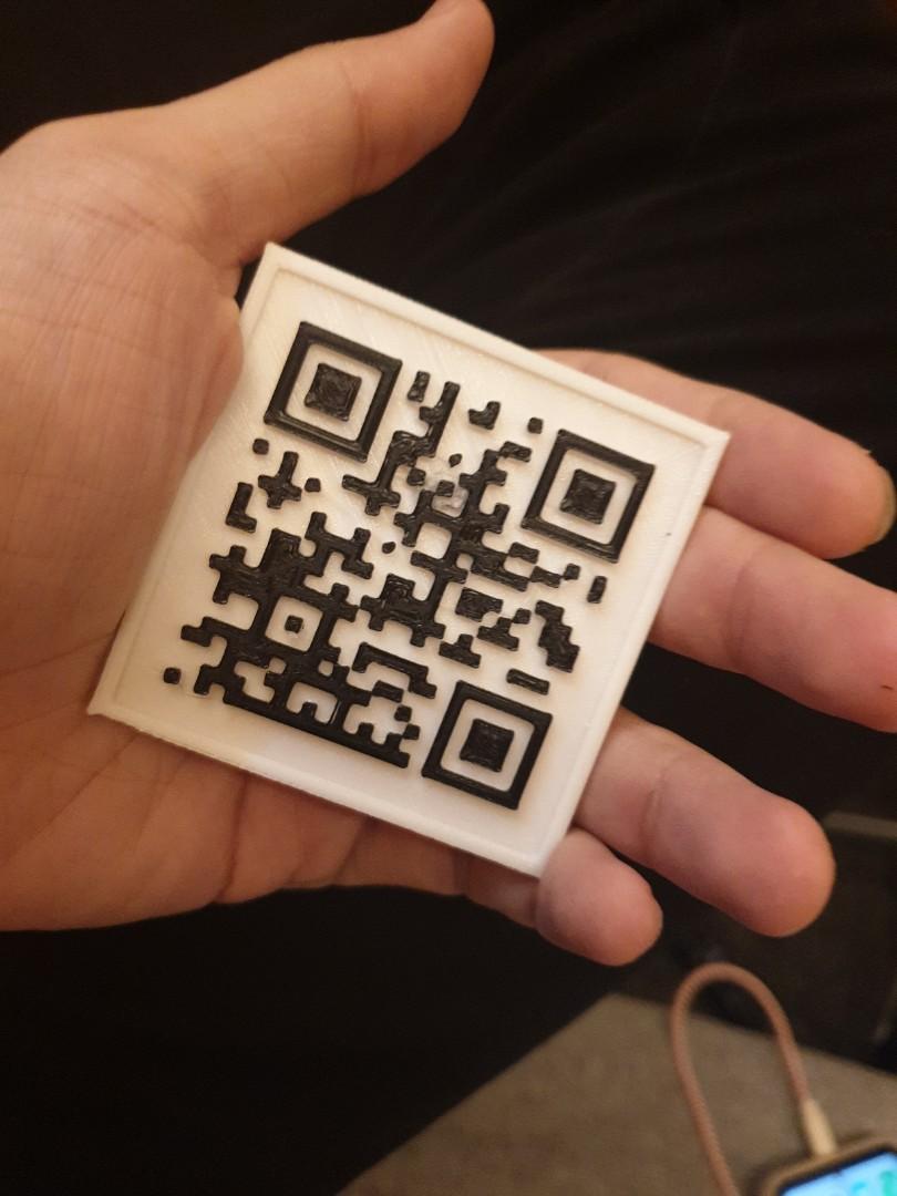 Custom 3D printed QR code, Computers & Tech, Printers, Scanners & Copiers on Carousell