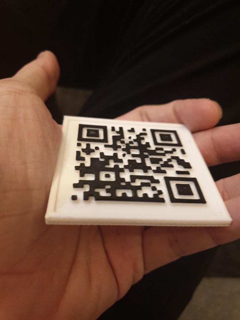 Custom 3D printed QR code, Computers & Tech, Printers, Scanners & Copiers on Carousell