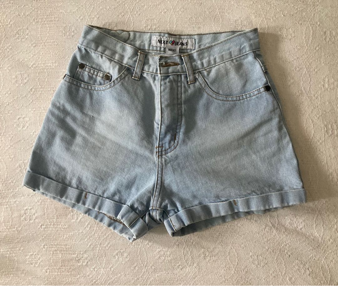 denim high waisted shorts