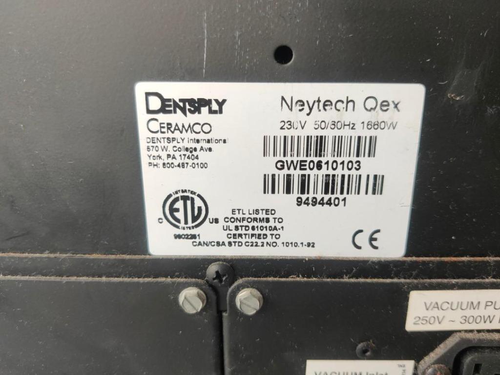 Dentsply Neytech Qex Vacuum Furnace for sale 1200 each (AAR 991